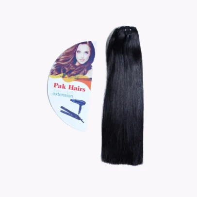 Weft Hair Bone Straight extensions sleek straight texture